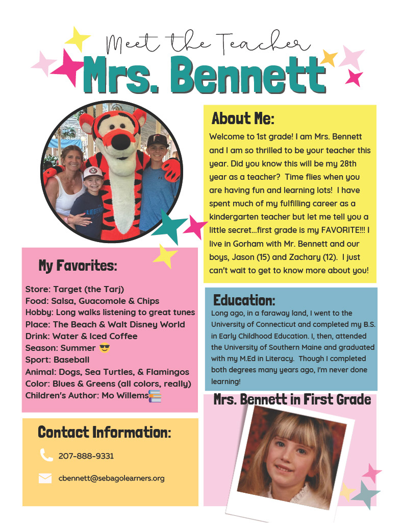 Meet the Teacher - Mrs. Bennett
